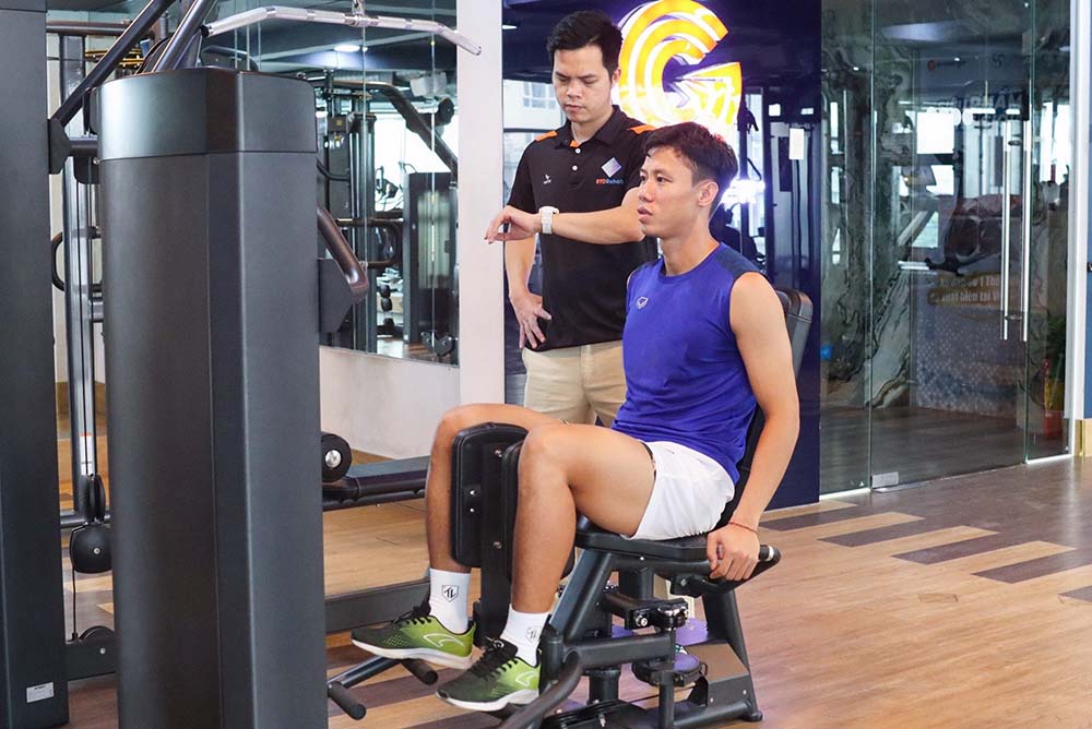 Quế Ngọc Hải tích cực tập phục hồi chấn thương